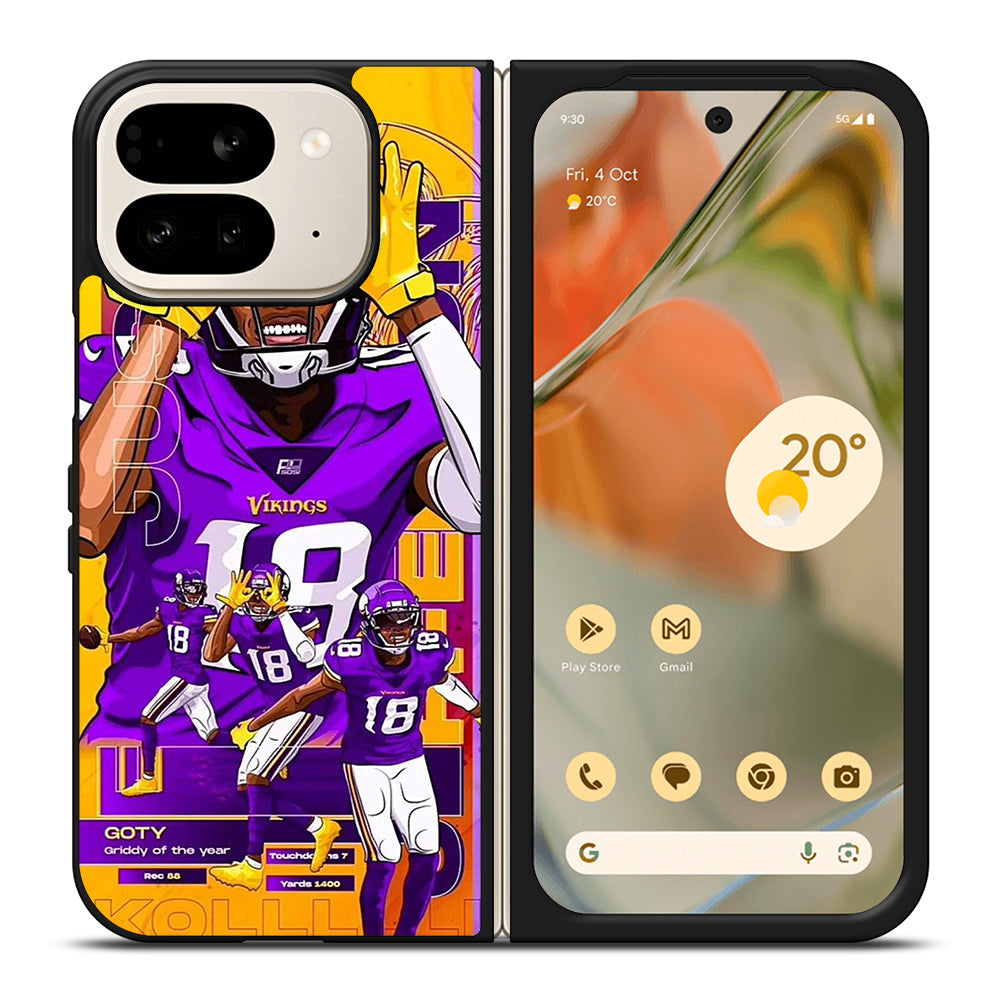 JUSTIN JEFFERSON MINNESOTA VIKINGS POSTER Google Pixel 9 Pro Fold Case Cover