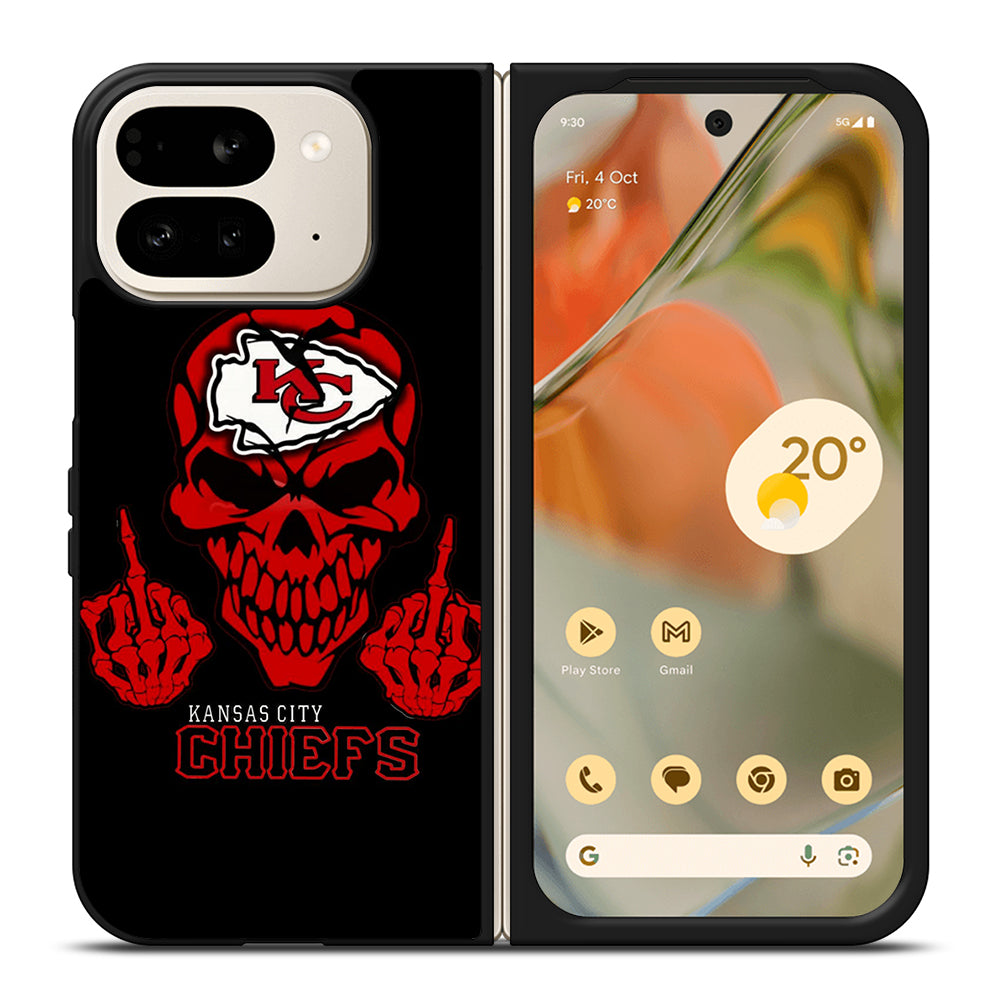 KANSAS CITY CHIEFS SKULL LOGO Google Pixel 9 Pro Fold Case Cover