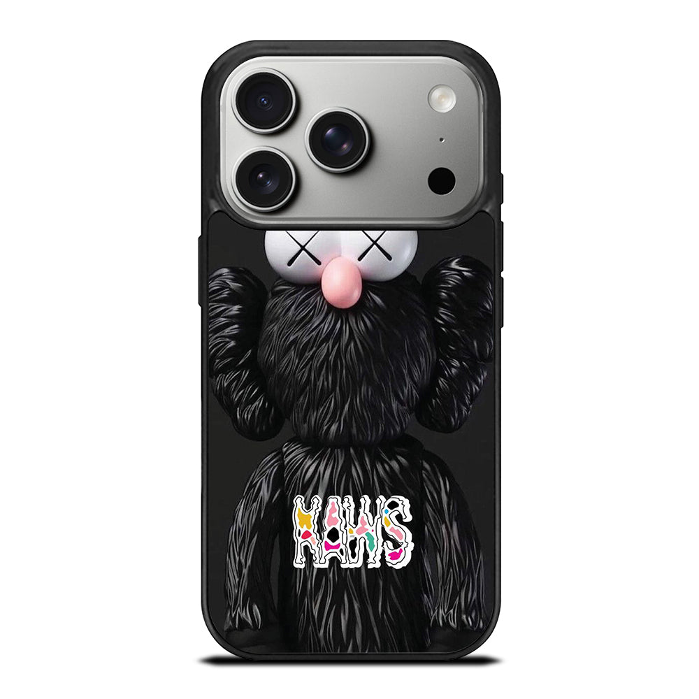 KAWS DESIGN LOGO BLACK iPhone 17 Pro Case Cover