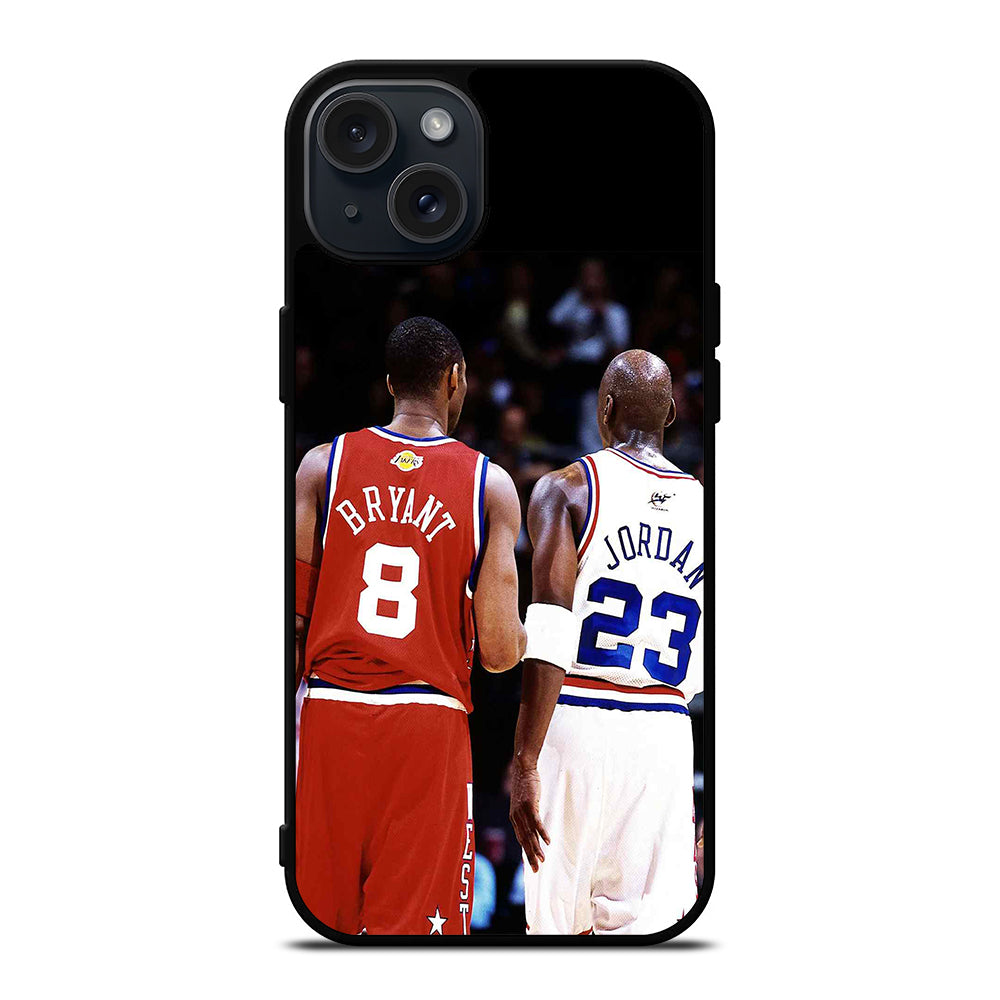 KOBE BRIANT X MICHAEL JORDAN BASKETBALL NBA iPhone 15 Plus Case Cover