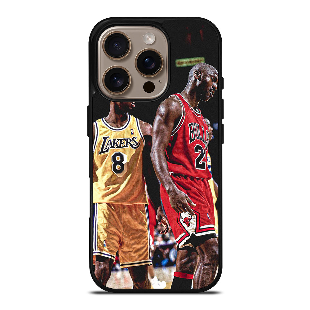 KOBE BRIANT X MICHAEL JORDAN NBA iPhone 16 Pro Case Cover