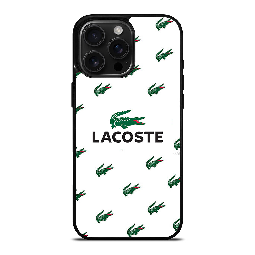 LACOSTE LOGO PATTERN iPhone 16 Pro Max Case Cover