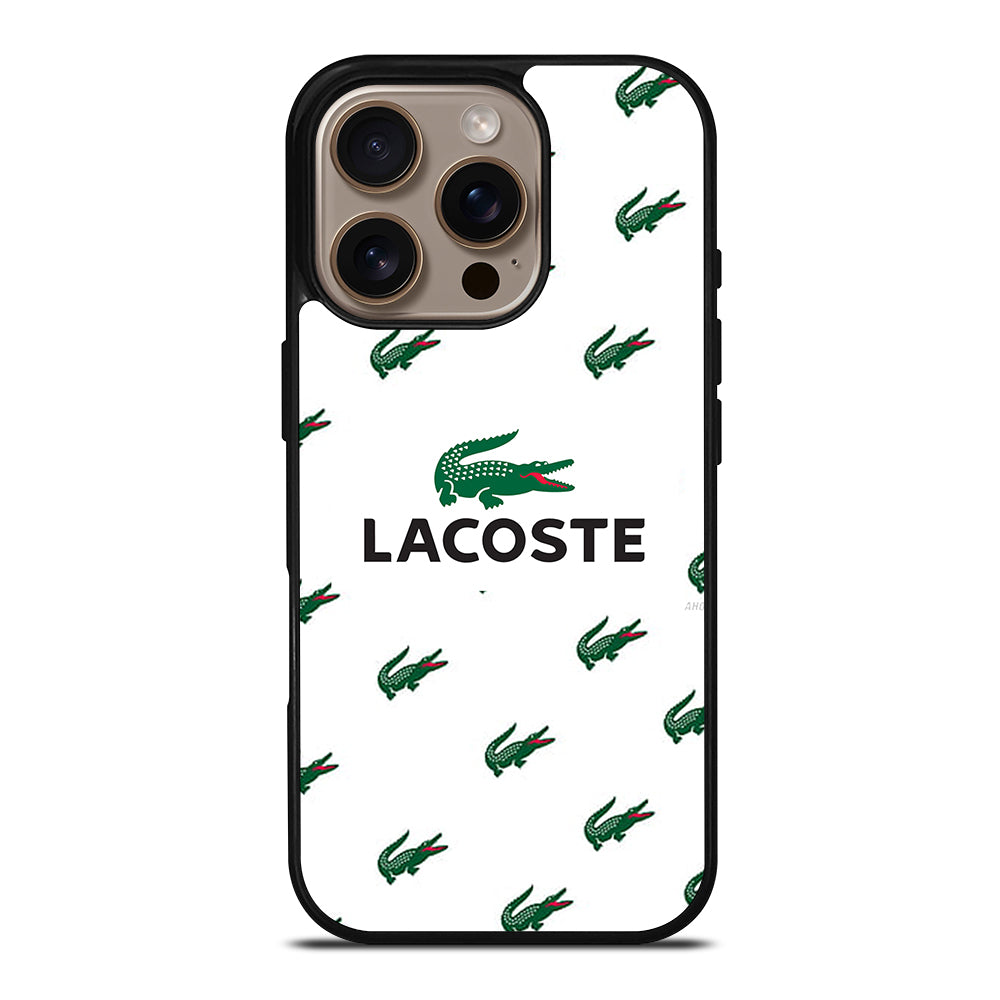 LACOSTE LOGO PATTERN iPhone 16 Pro Case Cover