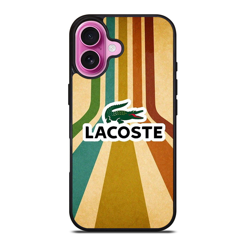 LACOSTE LOGO STRIPPE iPhone 16 Plus Case Cover
