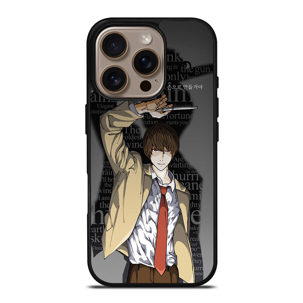 LIGHT YAGAMI DEATH NOTE ANIME 2 iPhone 16 Pro Case Cover