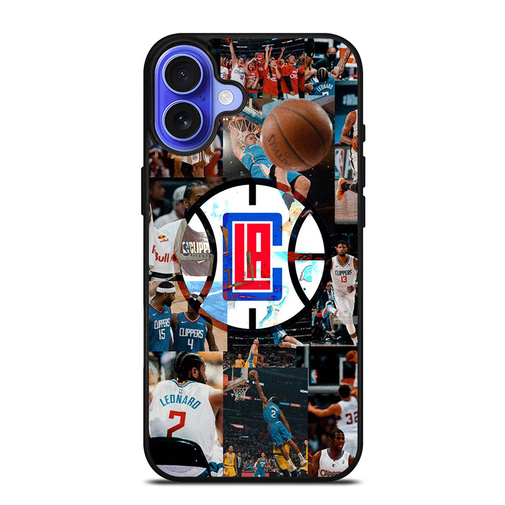 LOS ANGELES CLIPPERS COLLAGE LOGO iPhone 16 Case Cover