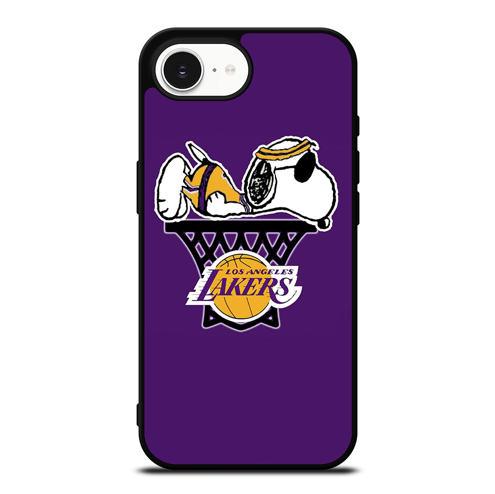LOS ANGELES LAKERS SNOOPY BASKETBALL LOGO iPhone 16e Case Cover
