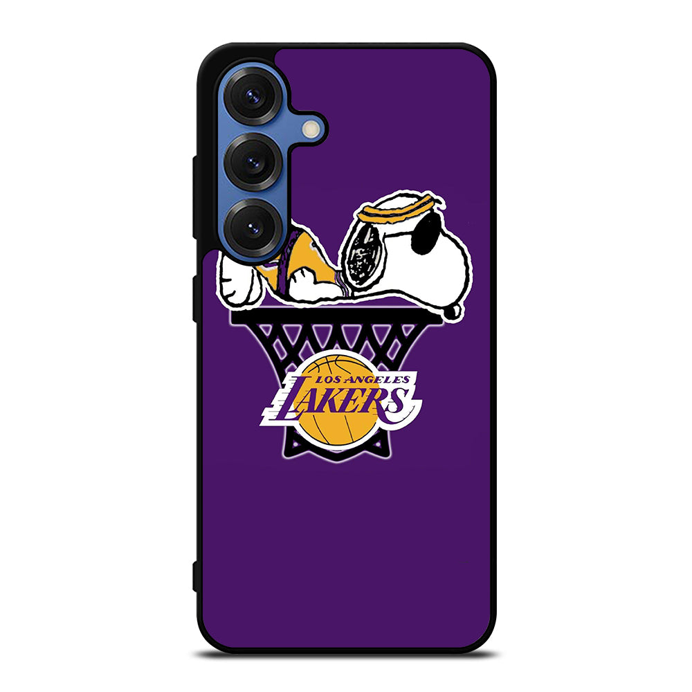 LOS ANGELES LAKERS SNOOPY BASKETBALL LOGO Samsung Galaxy S25 Case Cover
