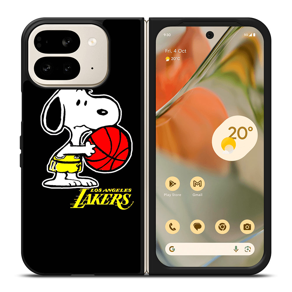 LOS ANGELES LAKERS SNOOPY CARTOON Google Pixel 9 Pro Fold Case Cover