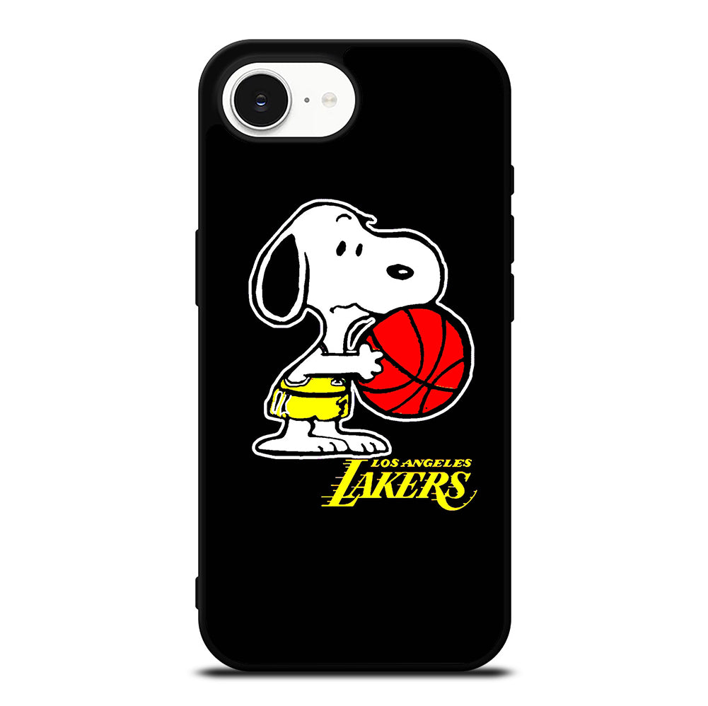 LOS ANGELES LAKERS SNOOPY CARTOON iPhone 16e Case Cover
