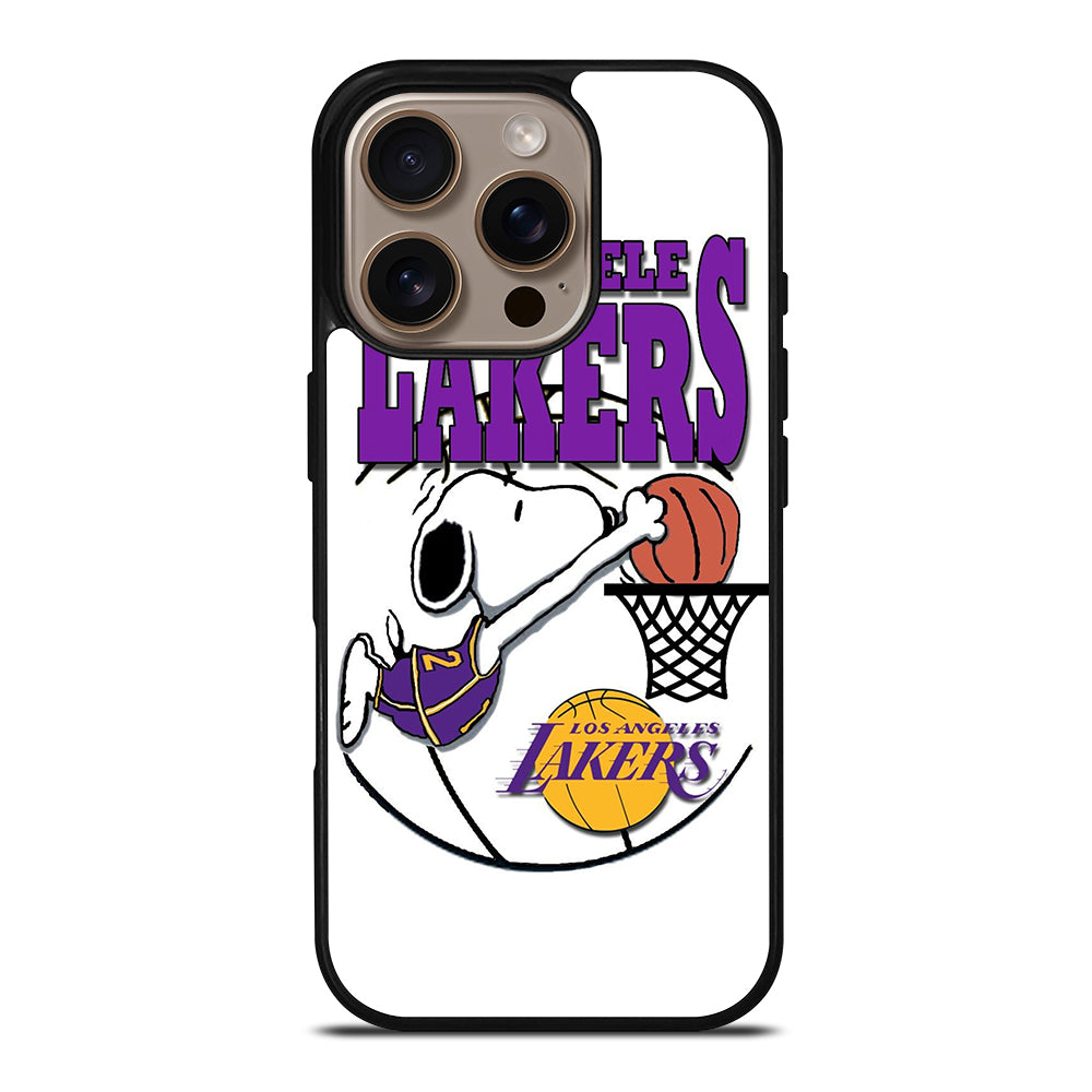 LOS ANGELES LAKERS SNOOPY LOGO iPhone 16 Pro Case Cover