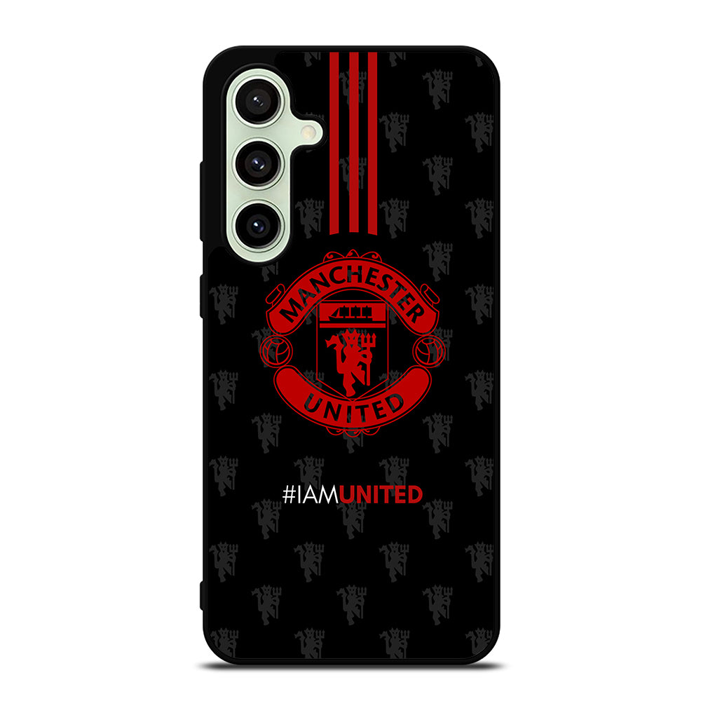 MANCHESTER UNITED SOCCER LOGO BLACK Samsung Galaxy S24 FE Case Cover