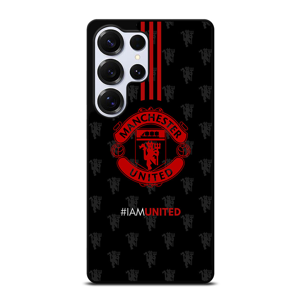 MANCHESTER UNITED SOCCER LOGO BLACK Samsung Galaxy S25 Ultra Case Cover