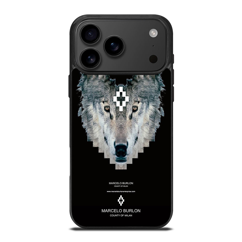 MARCELO BURLON WOLF LOGO iPhone 17 Pro Max Case Cover