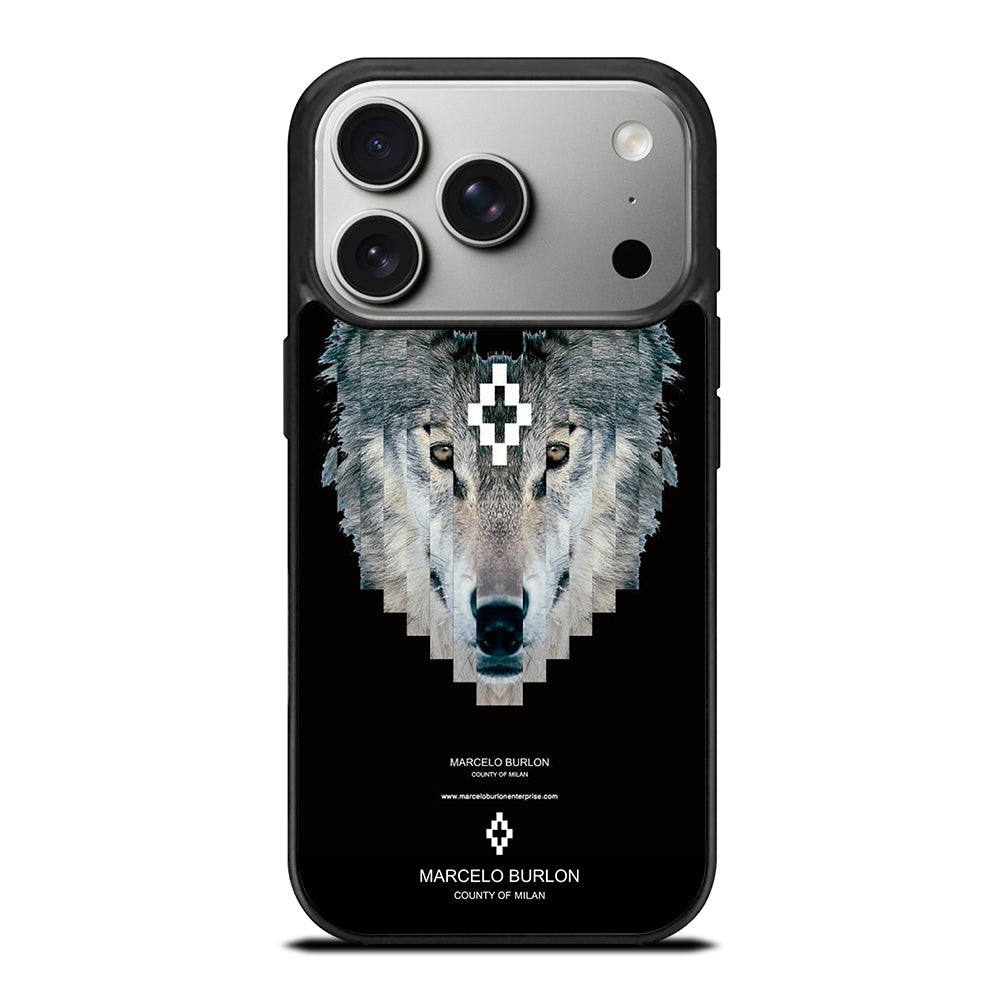 MARCELO BURLON WOLF LOGO iPhone 17 Pro Case Cover