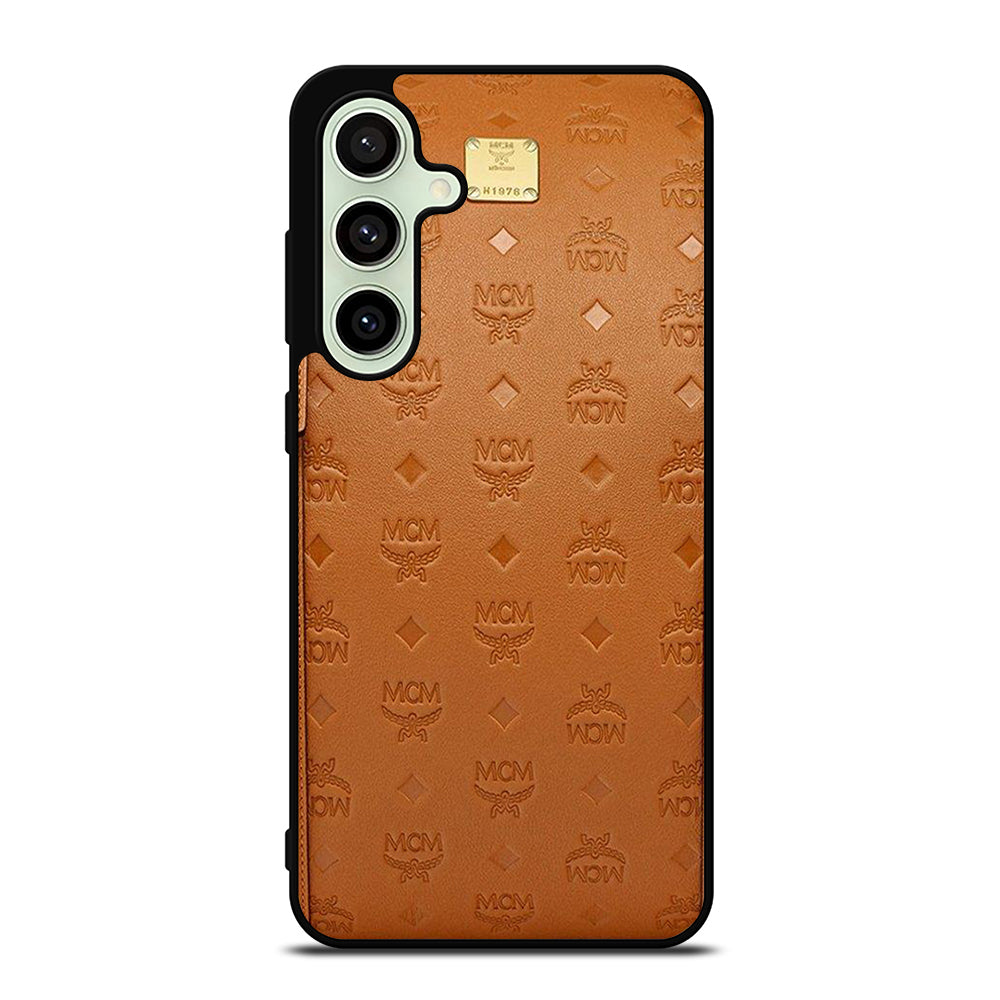 MCM WORLD WIDE BROWN LOGO 2 Samsung Galaxy S24 FE Case Cover