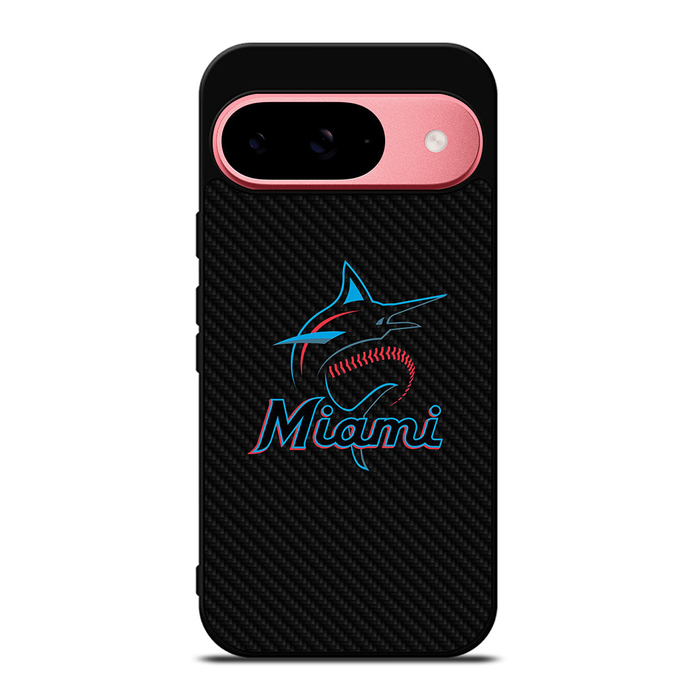 MIAMI MARLINS LOGO CARBON Google Pixel 9 Case Cover