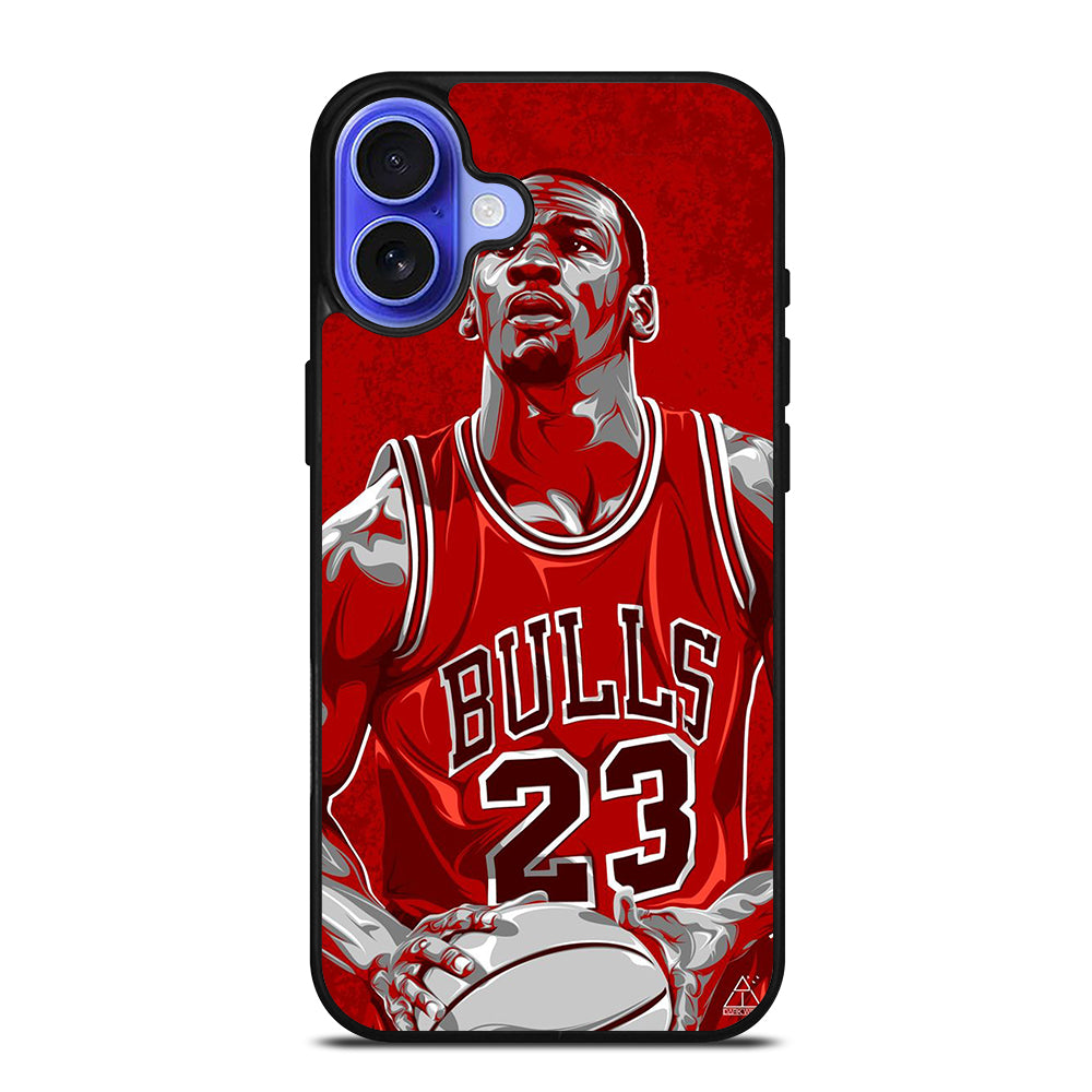 MICHAEL JORDAN ART NBA iPhone 16 Case Cover