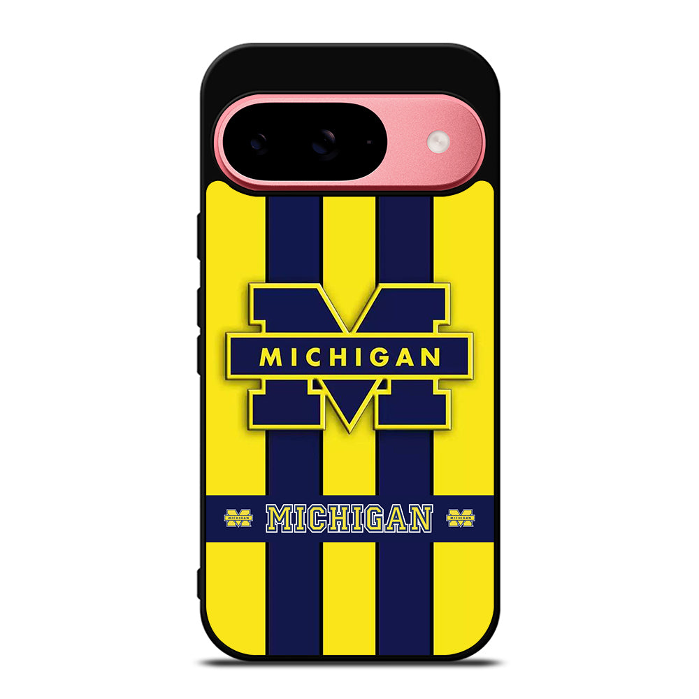 MICHIGAN WOLVERINES STRIPE LOGO Google Pixel 9 Case Cover