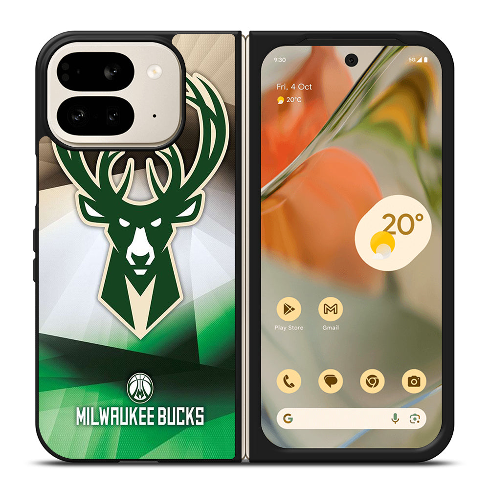 MILWAUKEE BUCKS LOGO BASKETBALL Google Pixel 9 Pro Fold Case Cover