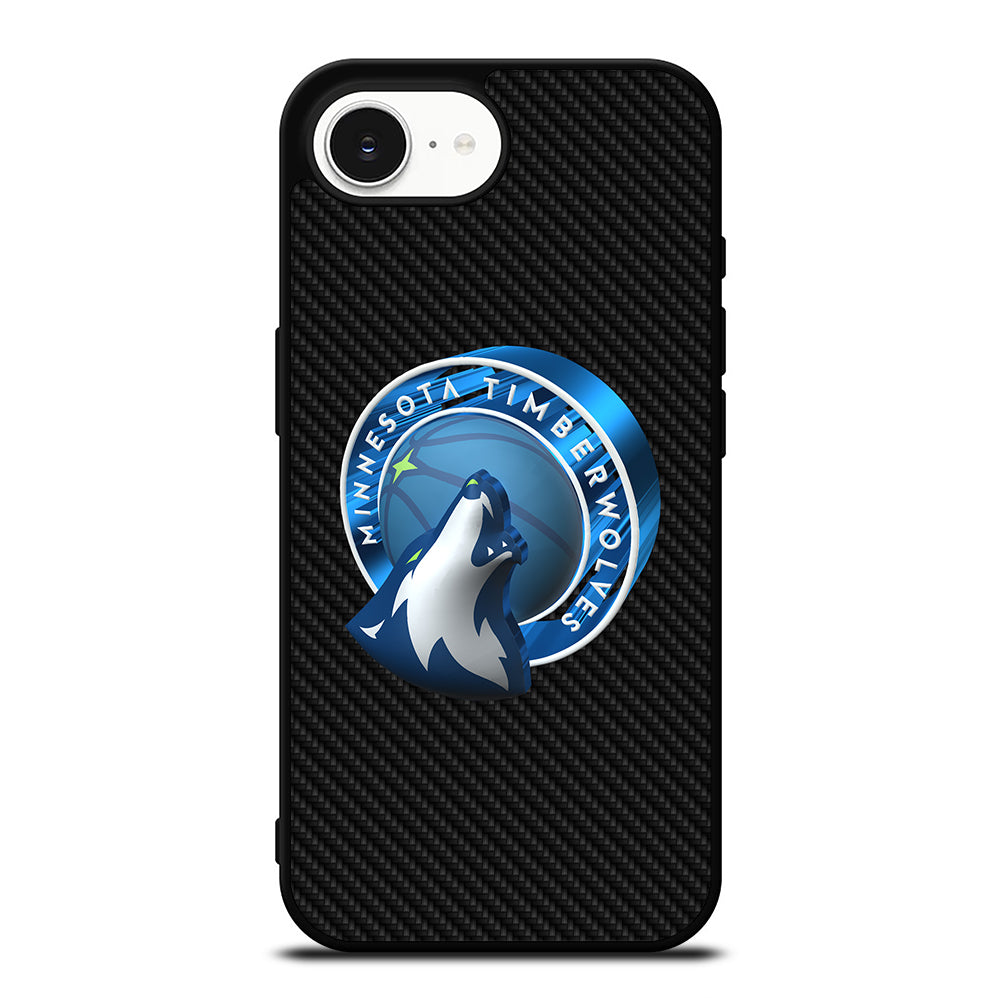 MINNESOTA TIMBERWOLVES CARBON iPhone 16e Case Cover