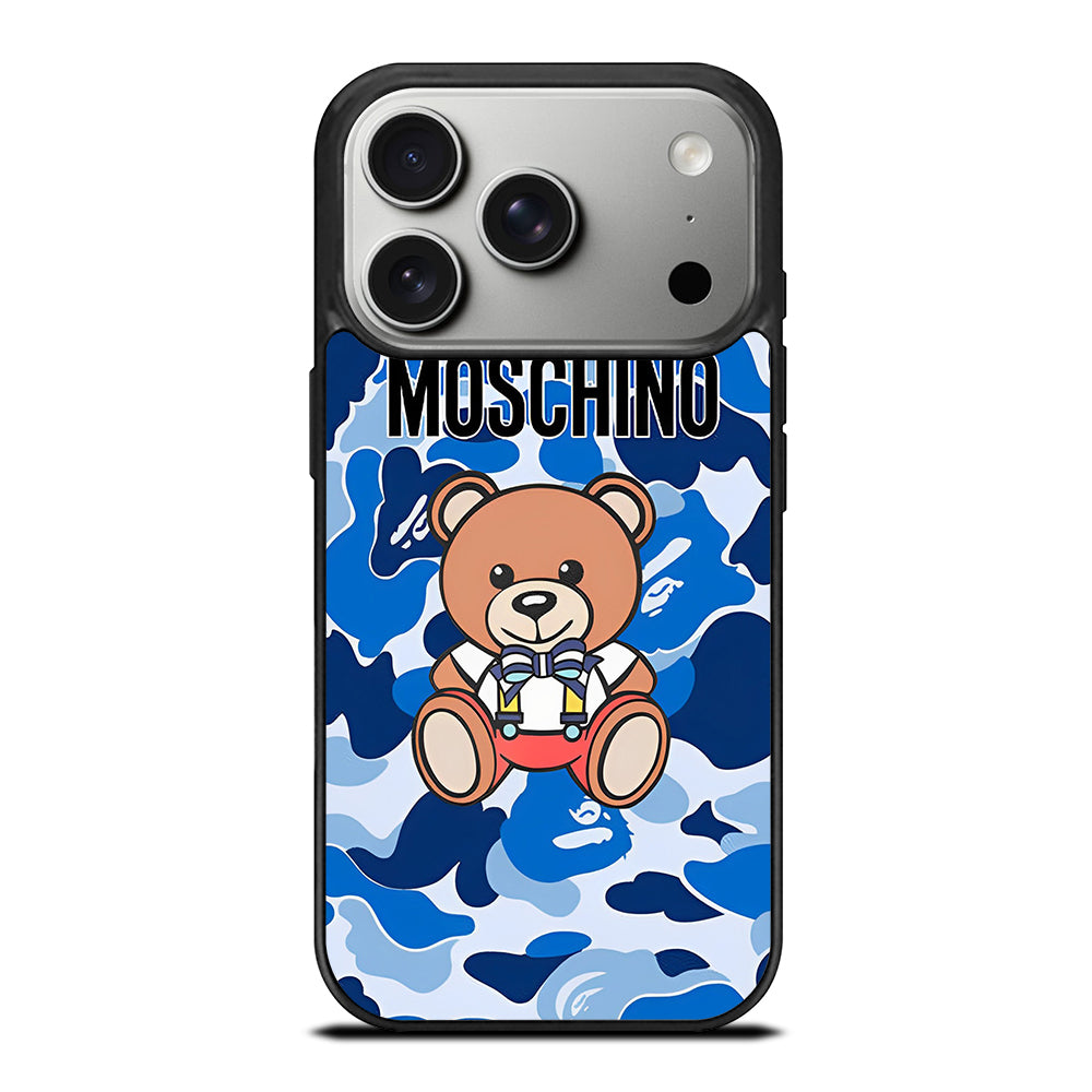 MOSCHINO TEDDY BEAR CAMO iPhone 17 Pro Case Cover