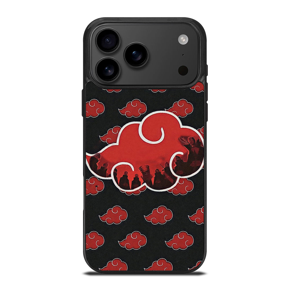 NARUTO AKATSUKI CLOUDS LOGO iPhone 17 Pro Max Case Cover