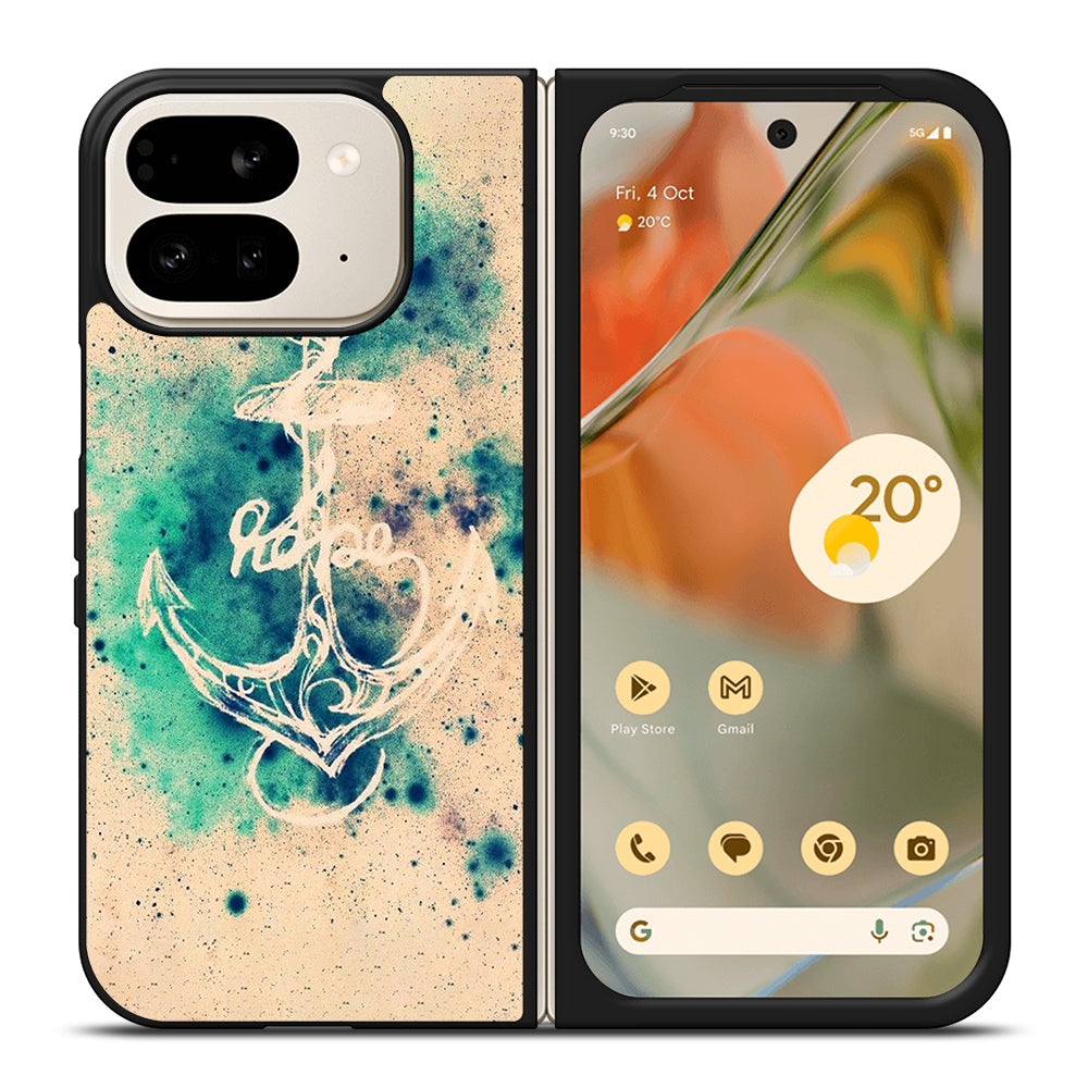 NAUTICAL ANCHOR ART LOGO Google Pixel 9 Pro Fold Case Cover