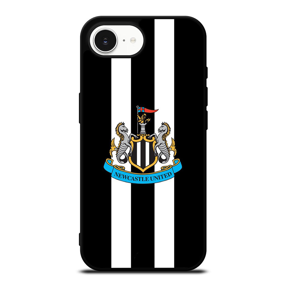 NEWCASTLE UNITED FOOTBALL STRIPE LOGO iPhone 16e Case Cover