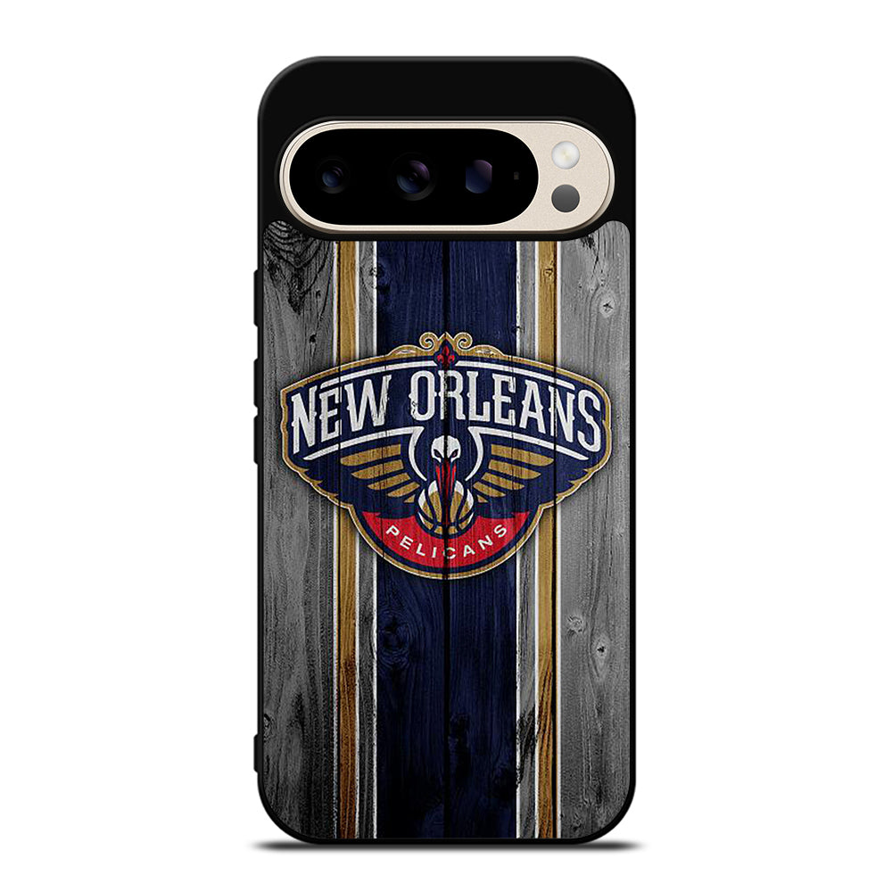 NEW ORLEANS PELICANS NBA WOODEN LOGO Google Pixel 9 Pro Case Cover