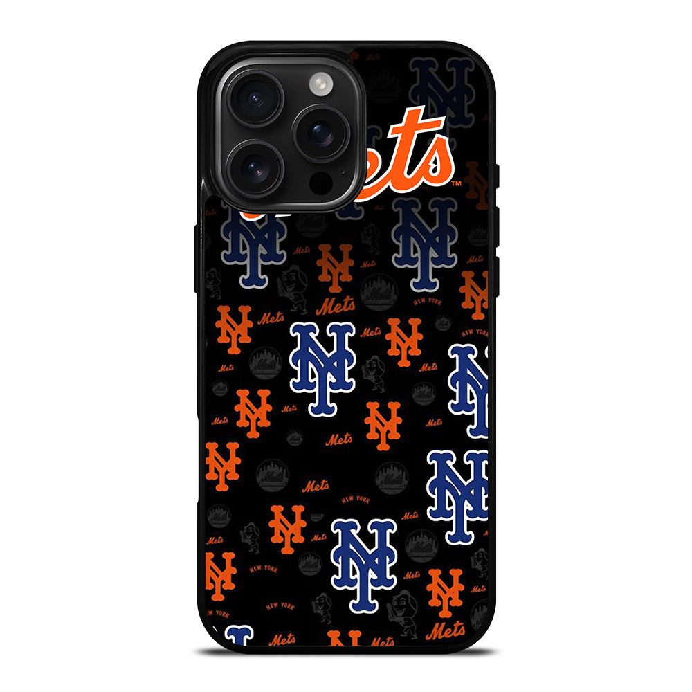 NEW YORK METS PATTERN LOGO iPhone 16 Pro Max Case Cover