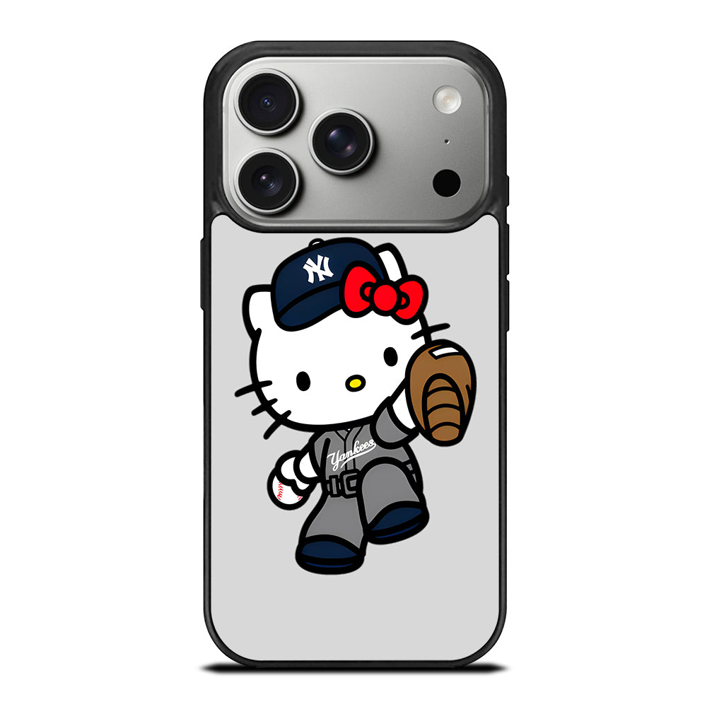 NEW YORK YANKEES HELLO KITTY CARTOON iPhone 17 Pro Case Cover