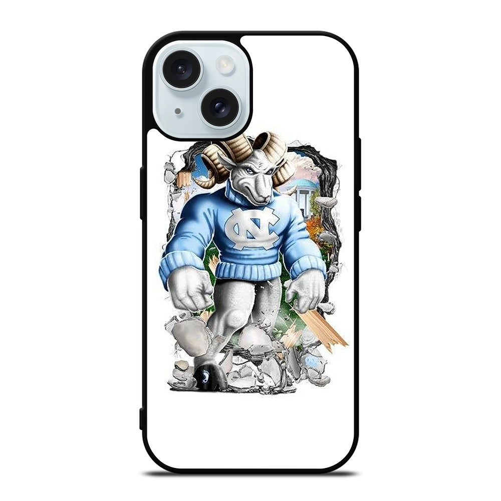 NORTH CAROLINA TAR HEELS MASCOT iPhone 15 Case Cover