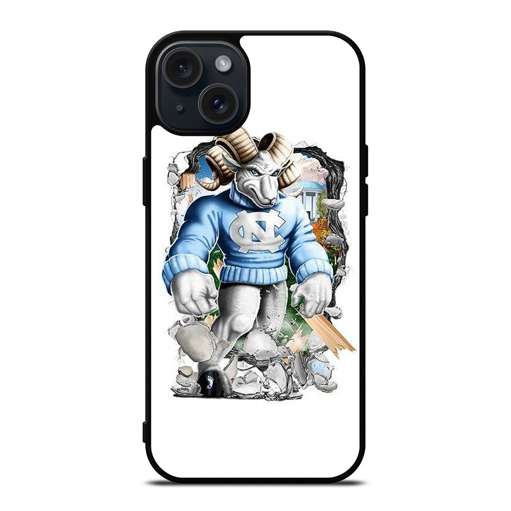 NORTH CAROLINA TAR HEELS MASCOT iPhone 15 Plus Case Cover