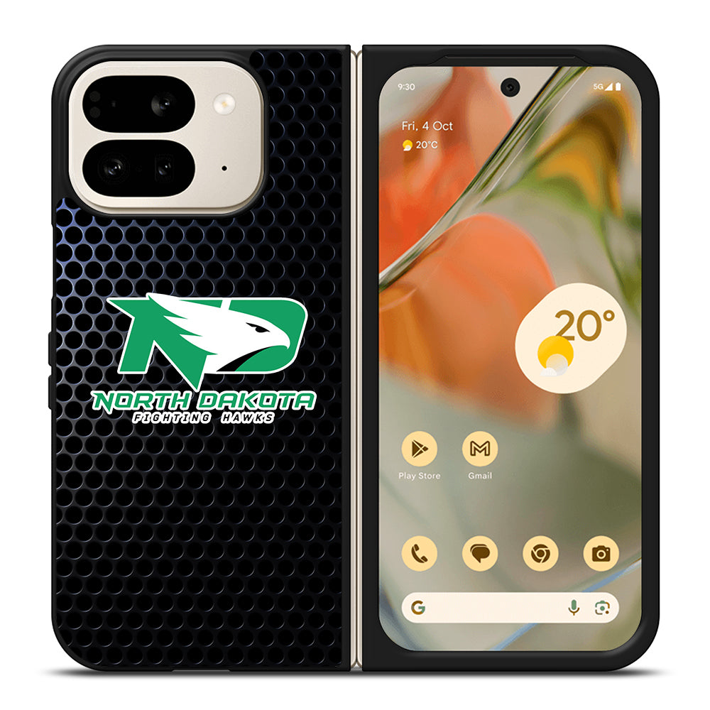 NORTH DAKOTA FIGHTING HAWKS METAL LOGO Google Pixel 9 Pro Fold Case Cover