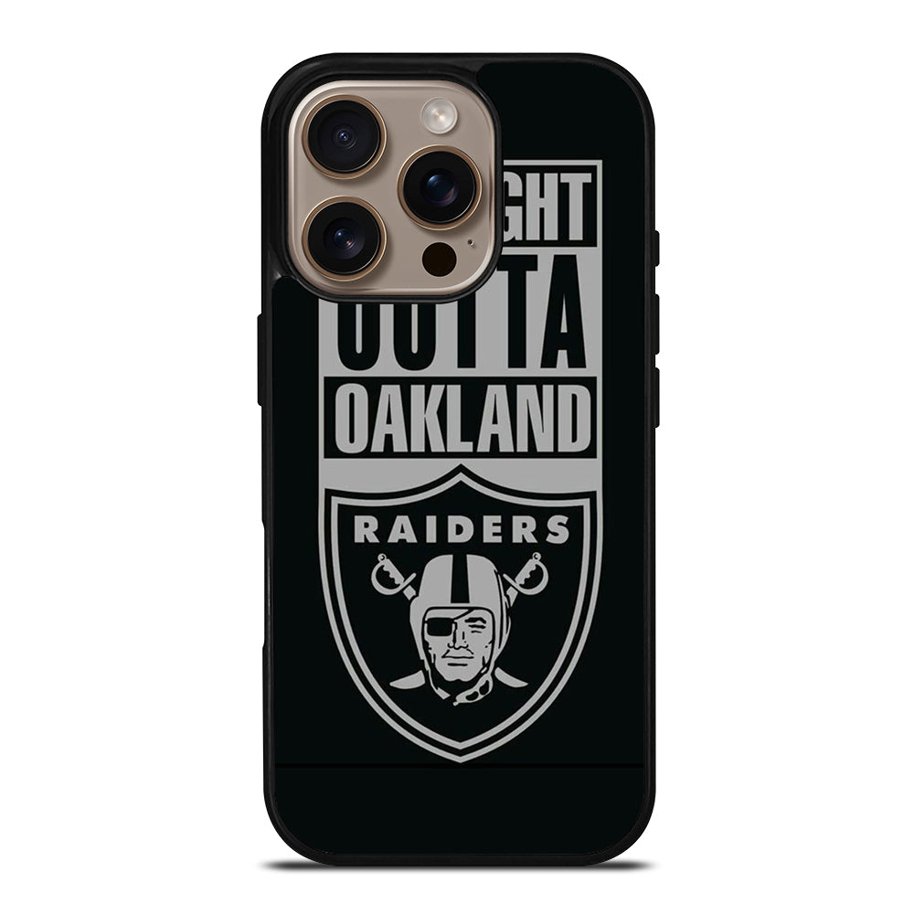 OAKLAND RAIDERS LOGO BLACK iPhone 16 Pro Case Cover