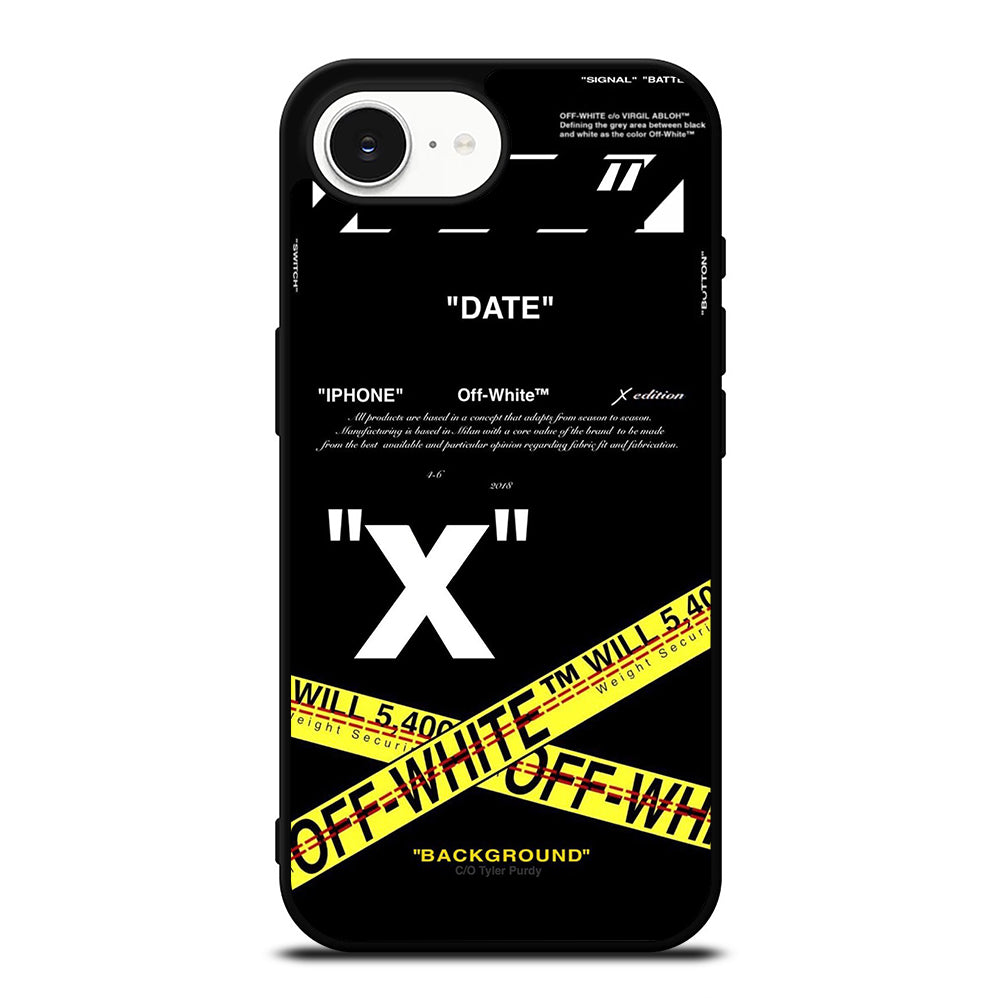 OFF WHITE YELLOW CROSS 2 iPhone 16e Case Cover