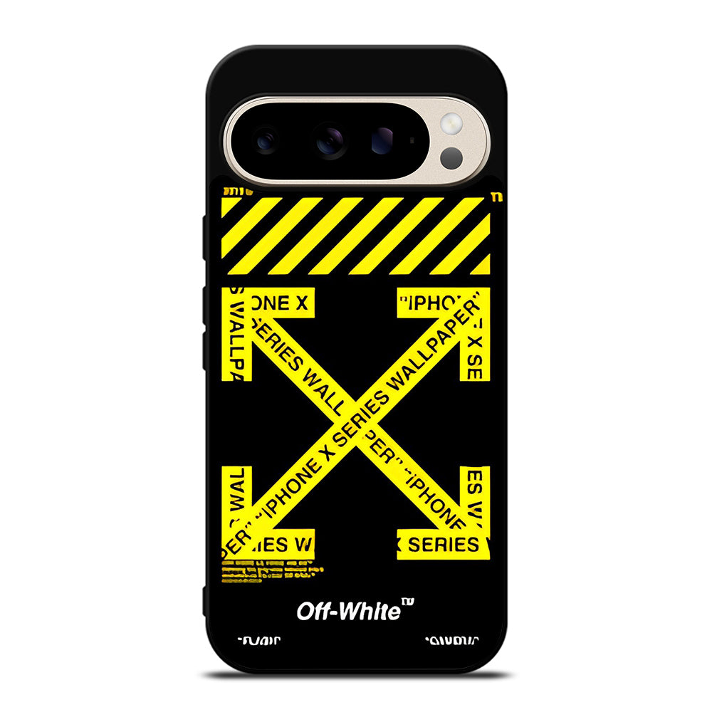 OFF WHITE YELLOW CROSS 3 Google Pixel 9 Pro Case Cover