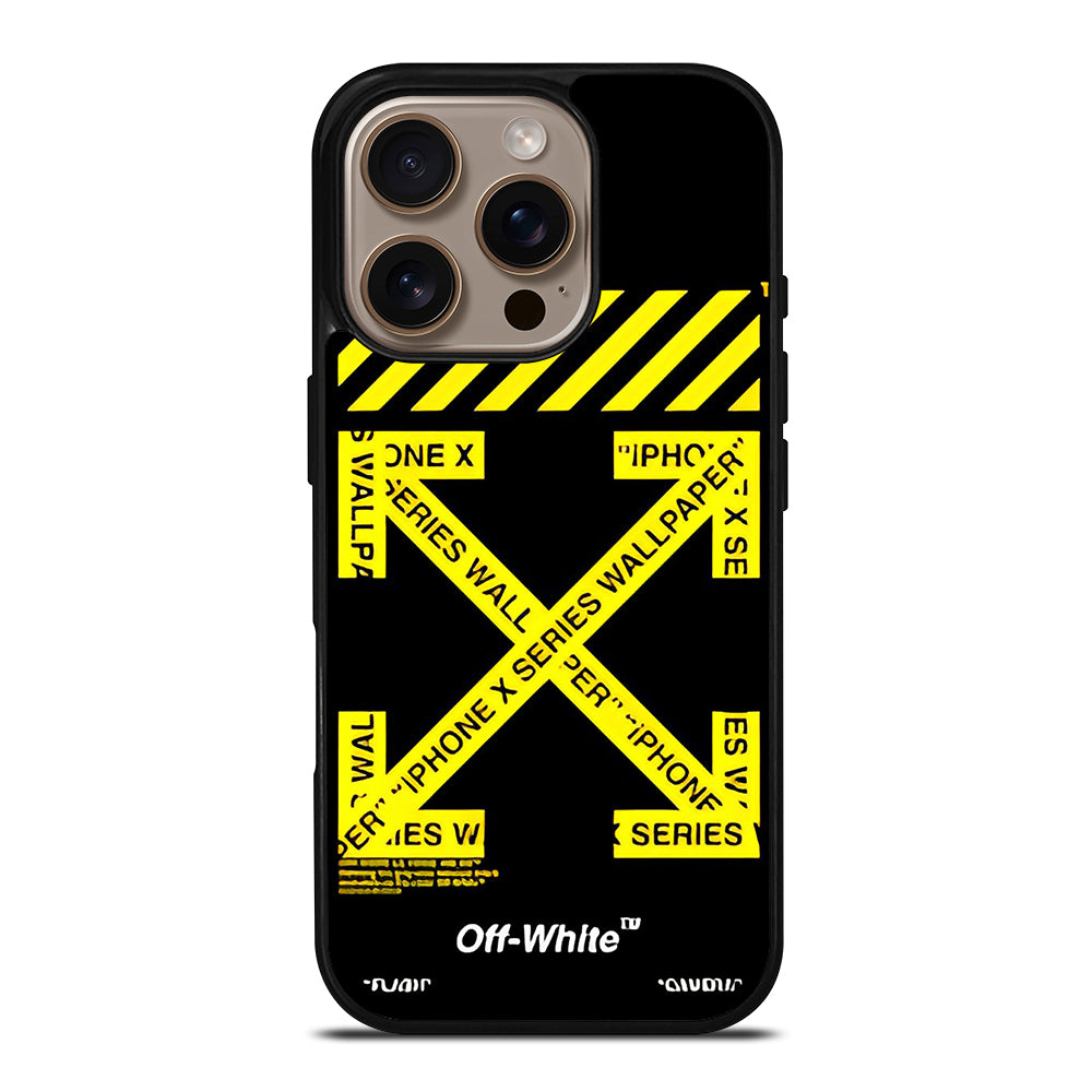 OFF WHITE YELLOW CROSS 3 iPhone 16 Pro Case Cover