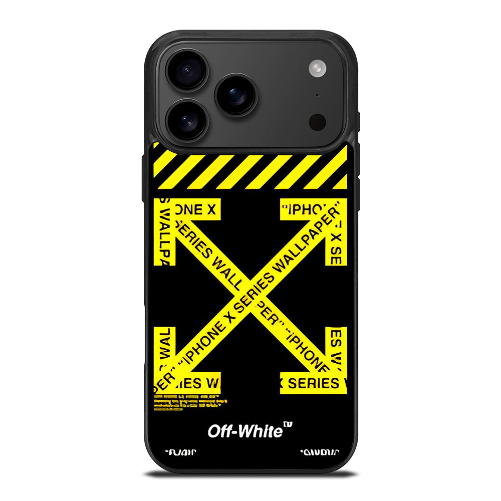 OFF WHITE YELLOW CROSS 3 iPhone 17 Pro Max Case Cover