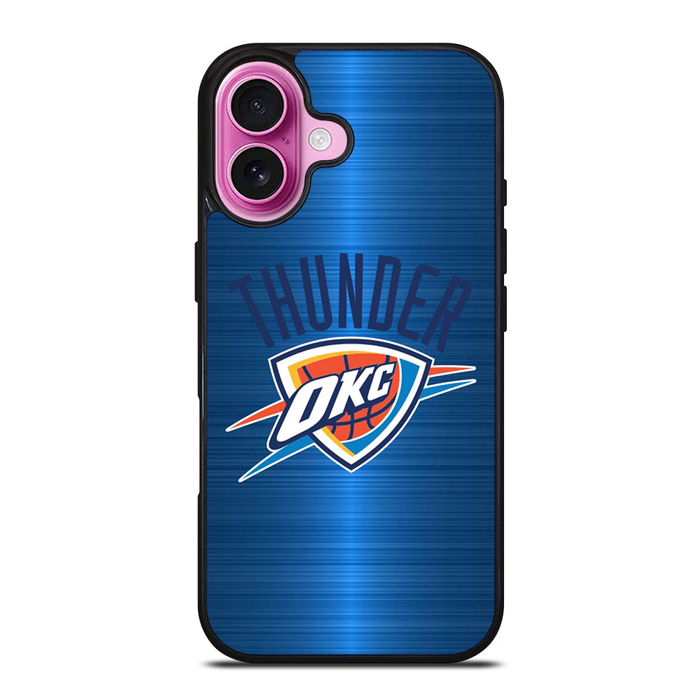 OKLAHOMA CITY THUNDER NBA LOGO iPhone 16 Plus Case Cover