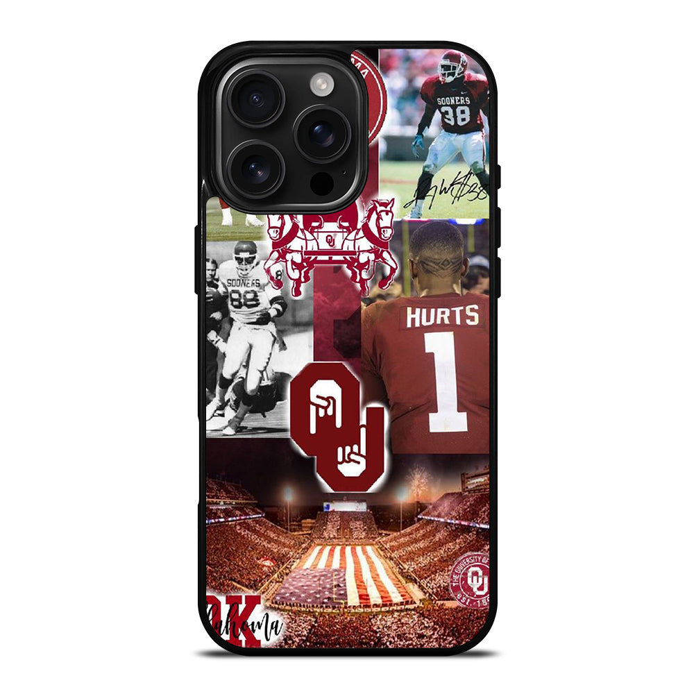 OKLAHOMA SOONERS FOOTBALL iPhone 16 Pro Max Case Cover