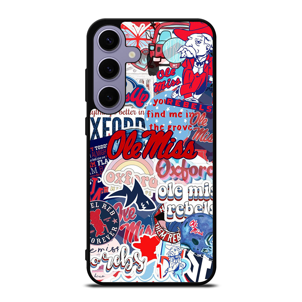 OLE MISS UNIVERSITY FOOTBALL LOGO PATTERN Samsung Galaxy S24 Plus Case Cover