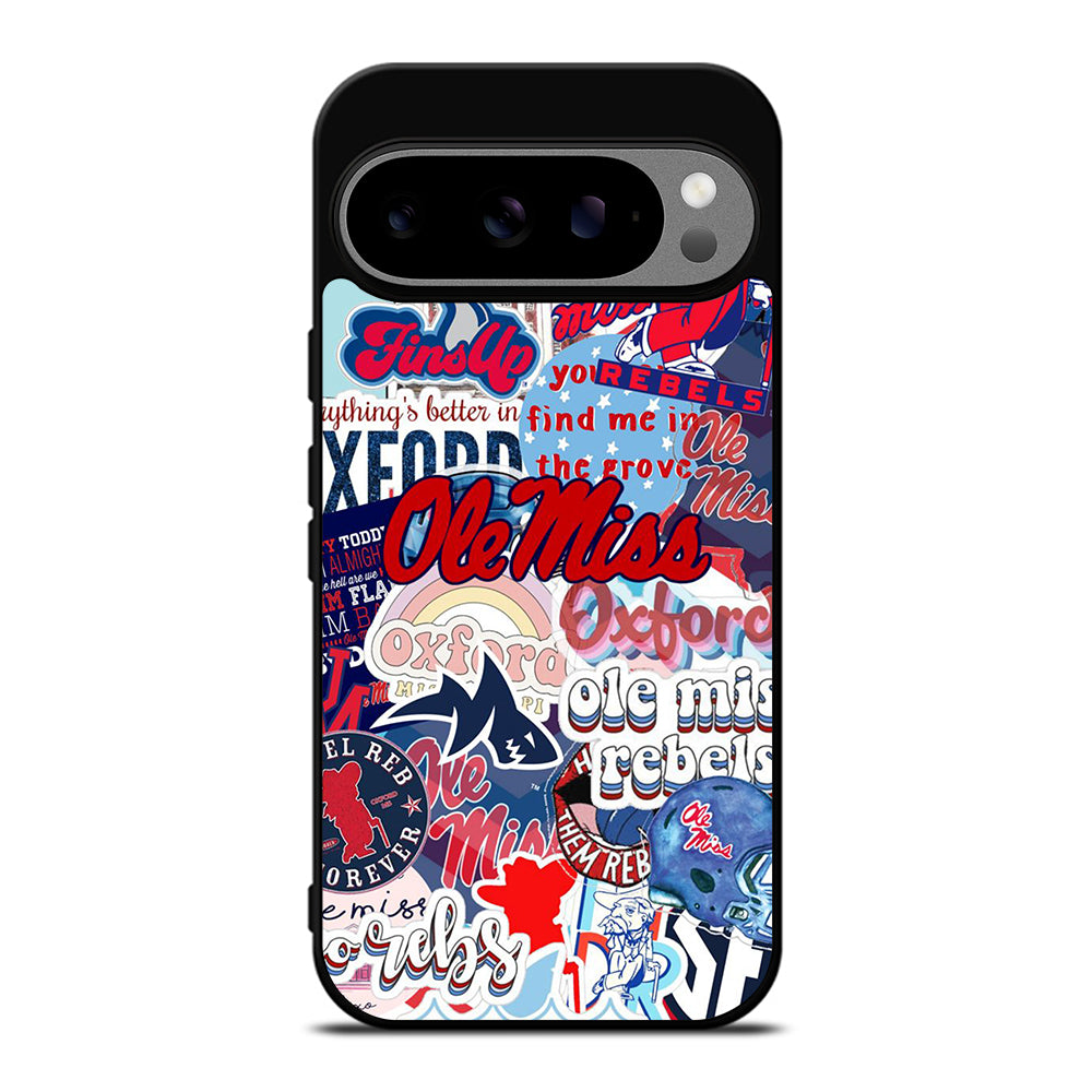 OLE MISS UNIVERSITY FOOTBALL LOGO PATTERN Google Pixel 9 Pro XL Case Cover