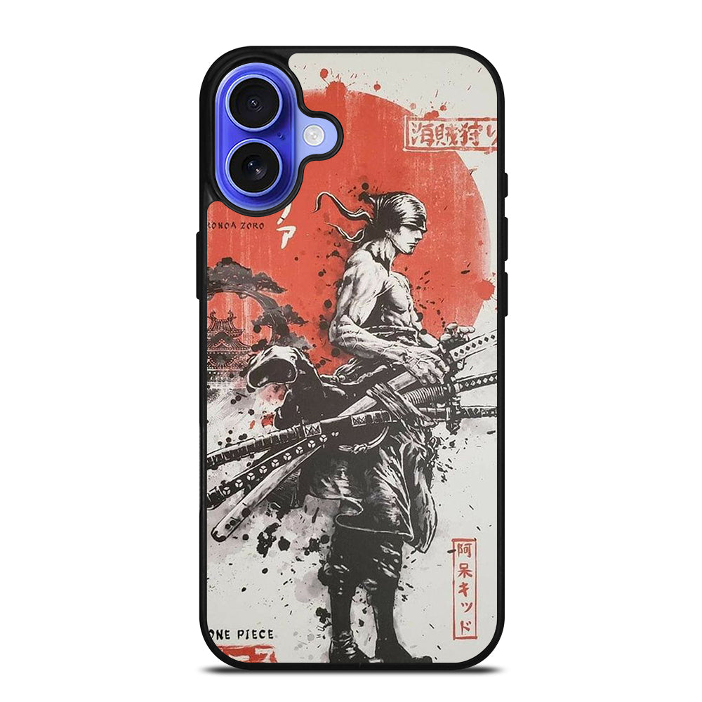 ONE PIECE ZORO ART ANIME iPhone 16 Case Cover