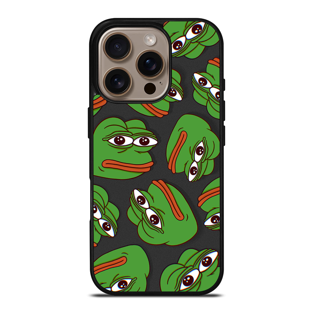 PEPE THE SMUG FROG PATTERN 2 iPhone 16 Pro Case Cover