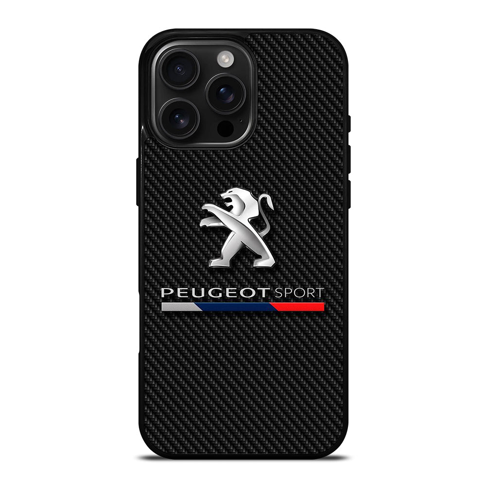PEUGEOT CARBON CAR LOGO iPhone 16 Pro Max Case Cover