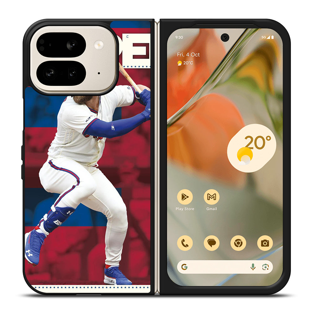 PHILADELPHIA PHILLIES BRYCE HARPER BASEBALL Google Pixel 9 Pro Fold Case Cover