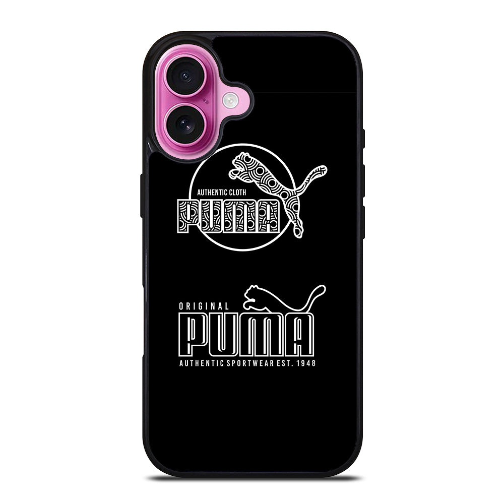 PUMA BLACK LOGO iPhone 16 Plus Case Cover