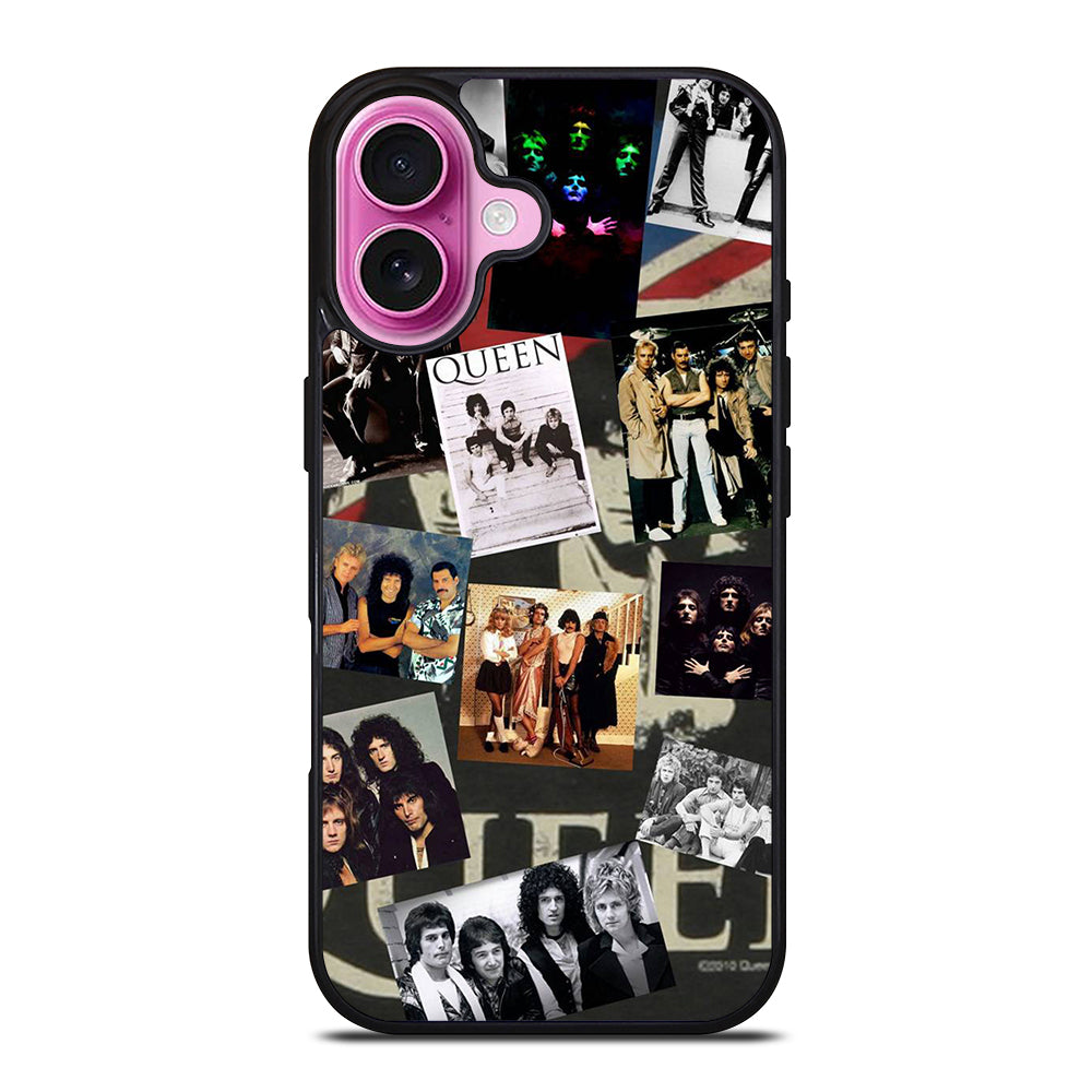 QUEEN BAND ROCK COLLAGE iPhone 16 Plus Case Cover